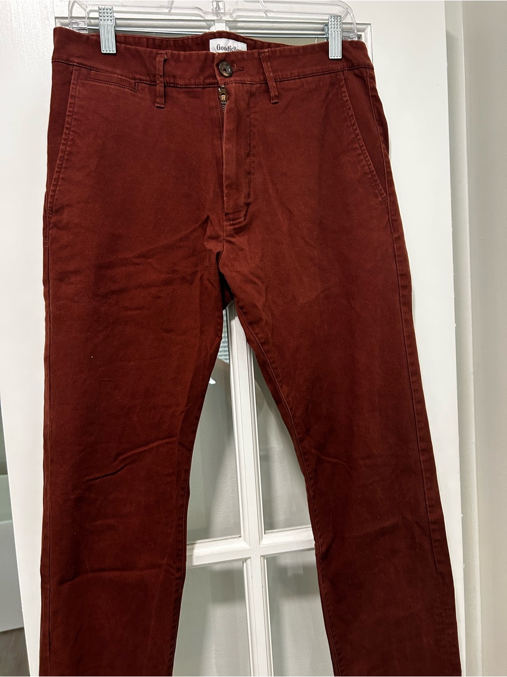 Goodfellow & Co Men's Slim Chino Pants — Rust Red 32x30